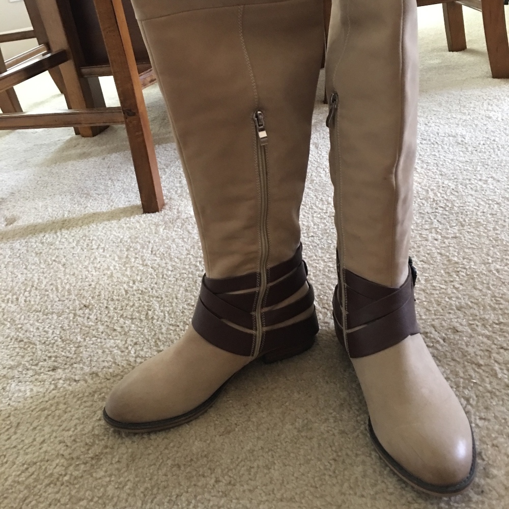 High knee riding boots